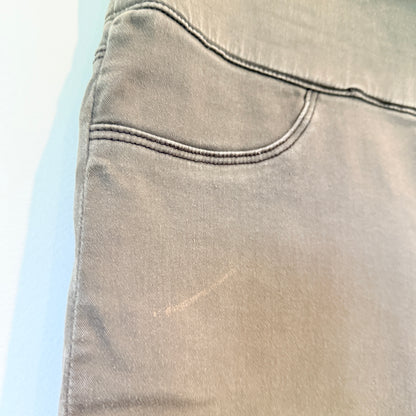 Jeanswest Size 14 Beluga Green Elasticated Cotton Blend Pants