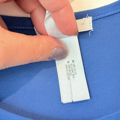 L The Label Size S Blue Short-Sleeve Viscose Top