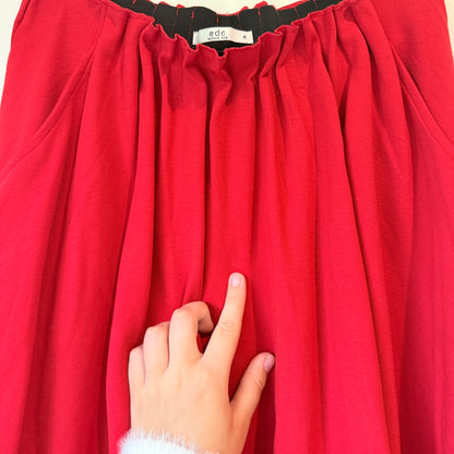 EDC Size M Red A-Line Skirt