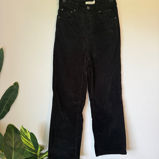 Glassons Size 8 Black Corduroy Trousers