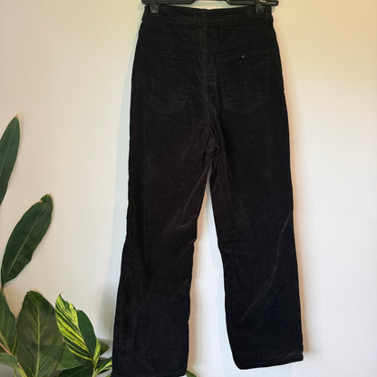 Glassons Size 8 Black Corduroy Trousers