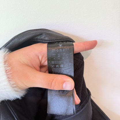 Monari Size 18 Black Faux Leather Pants