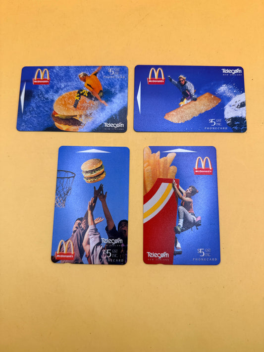 McDonald’s Telecom Sport Series Phonecards Set of 4