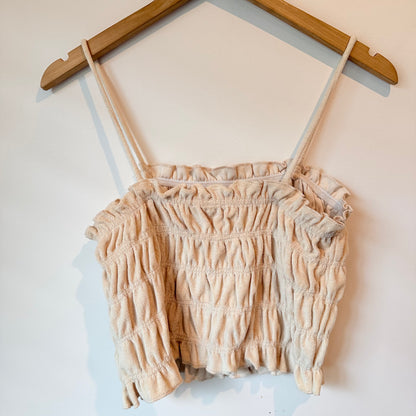 H&M Smocked Crop Top Size XS