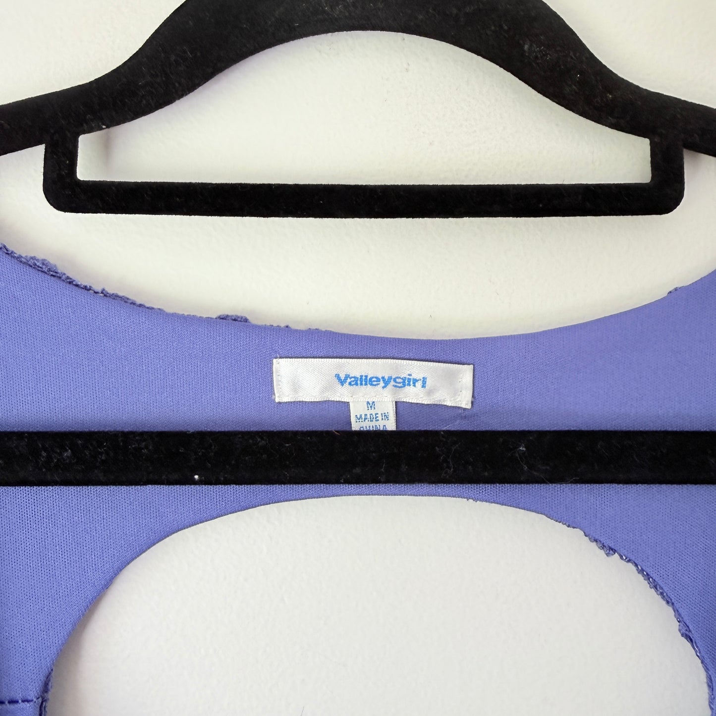 Valley Girl Size M Blue Lace Overlay Sleeveless Sundress