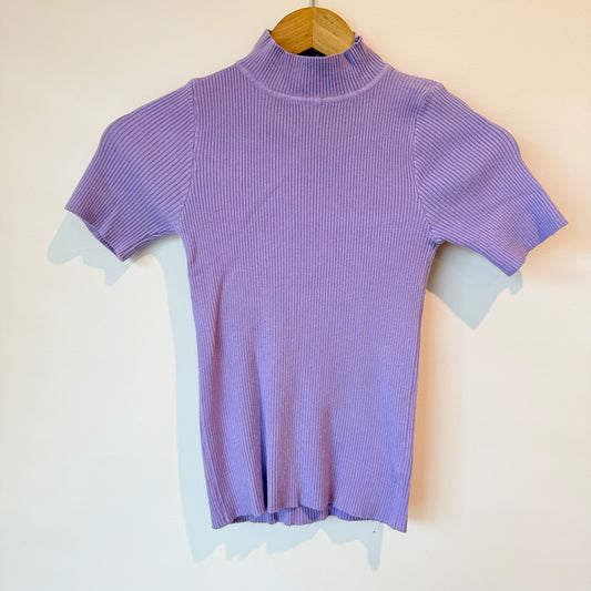 Mirrou Size S Lilac Turtleneck Top