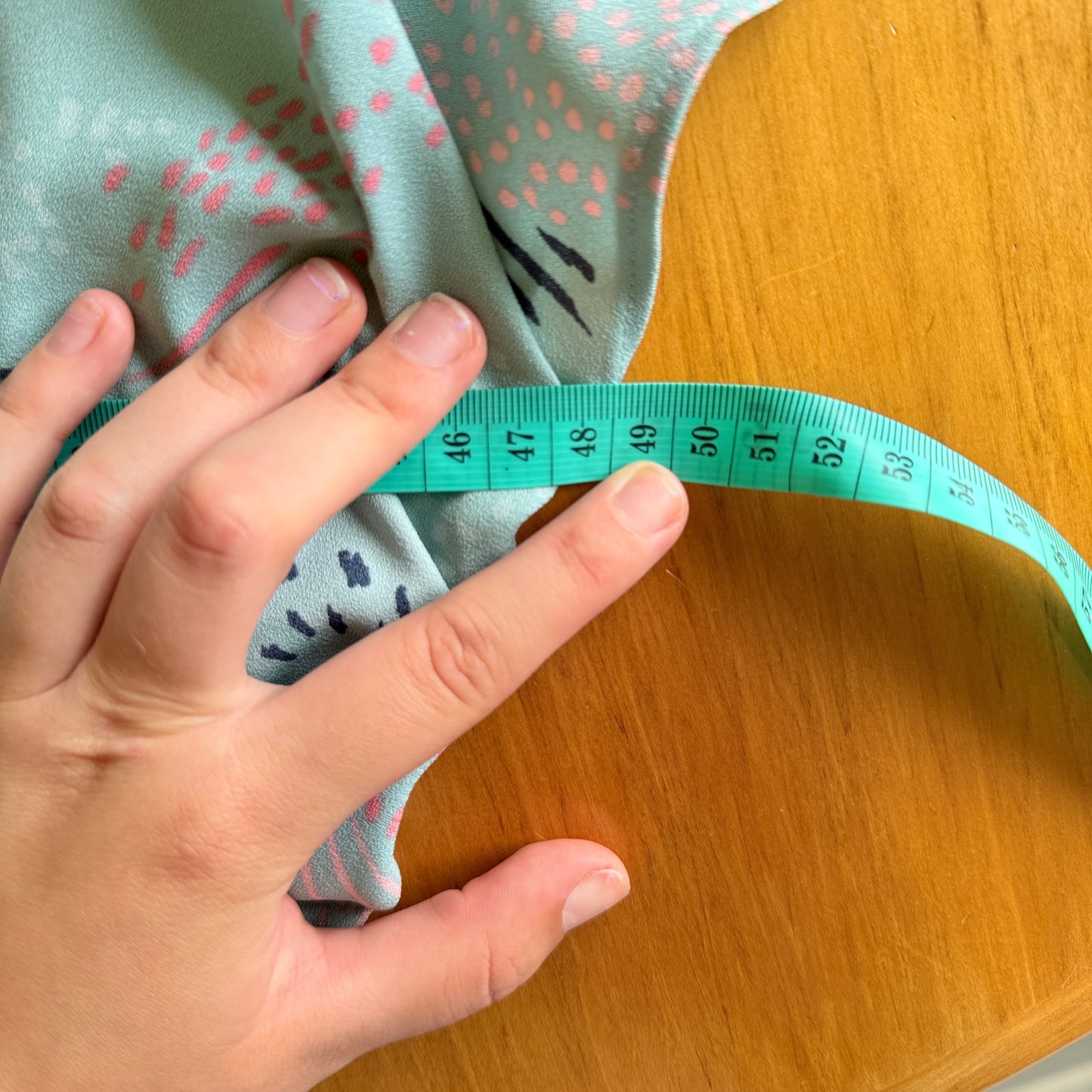 Cut Label Size U/Arm 48cm Light Blue Floral Romper