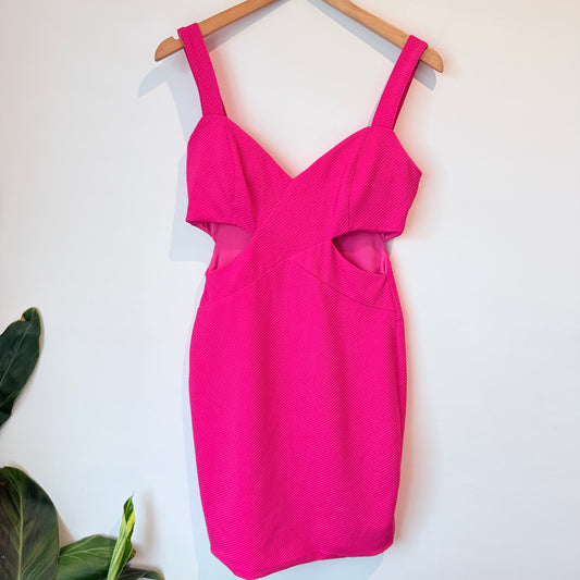 Paper Scissors Size L Pink Cut Out Sides Bodycon Dress