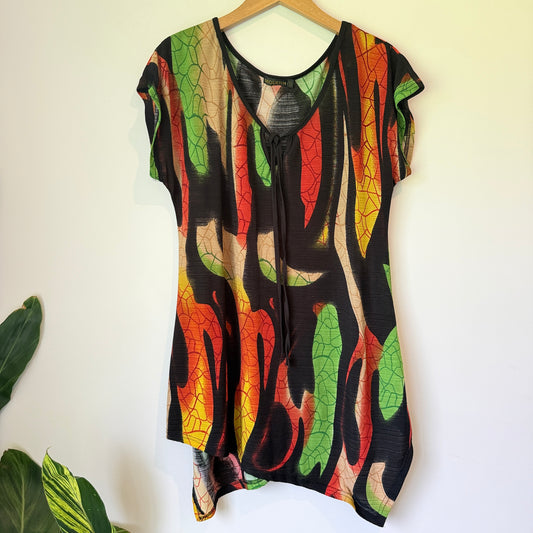 Modern Size S Bohemian-Style Tunic Top