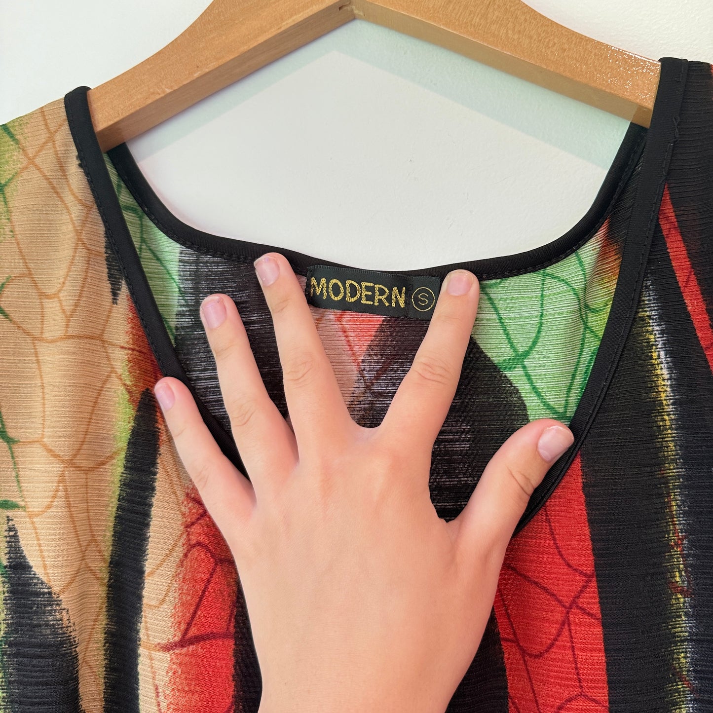 Modern Size S Bohemian-Style Tunic Top