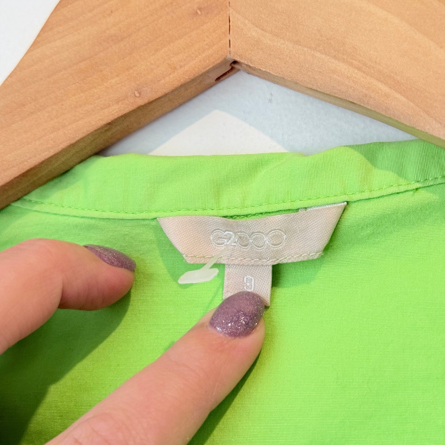 G2000 Size 9 Lime Cotton Shirt