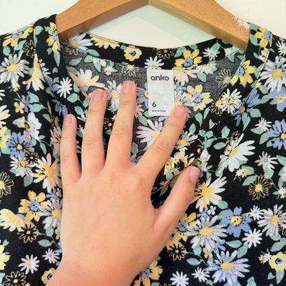 Anko Size 6 Floral Pattern Viscose Mini Dress