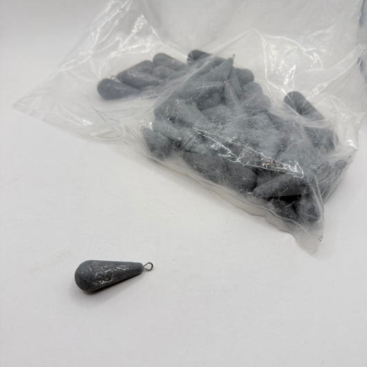Fishing Sinkers – 6oz Teardrop Weights (Bulk Lot)