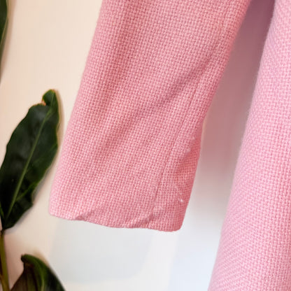 Jacqui E Size XS Pink Wool Coat