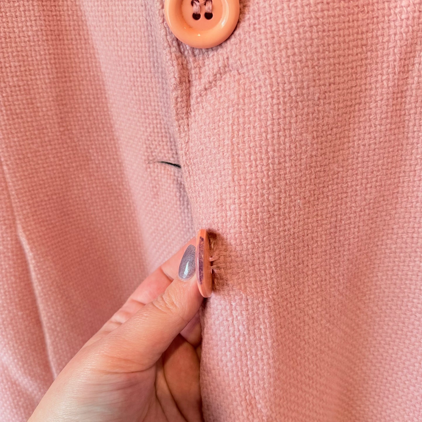 Jacqui E Size XS Pink Wool Coat