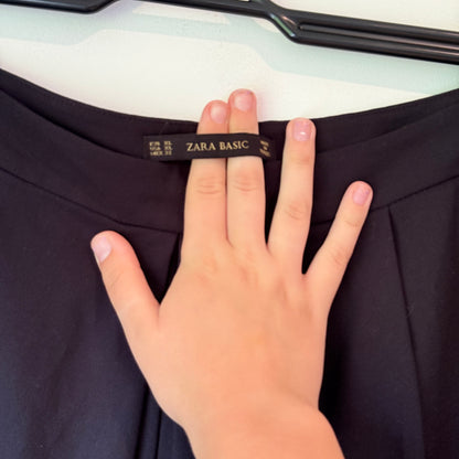 Zara Basic XL High-Rise Black Cullotes