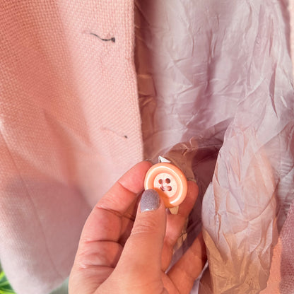 Jacqui E Size XS Pink Wool Coat