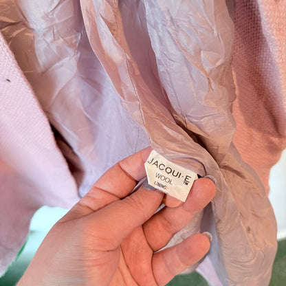 Jacqui E Size XS Pink Wool Coat