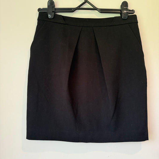 Mango Size 8 Black Pleated Mini Skirt