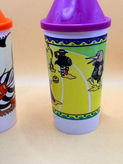 McDonald’s Olympic Sports 1996 Collector Cups Set of 4 with Lids & Straws