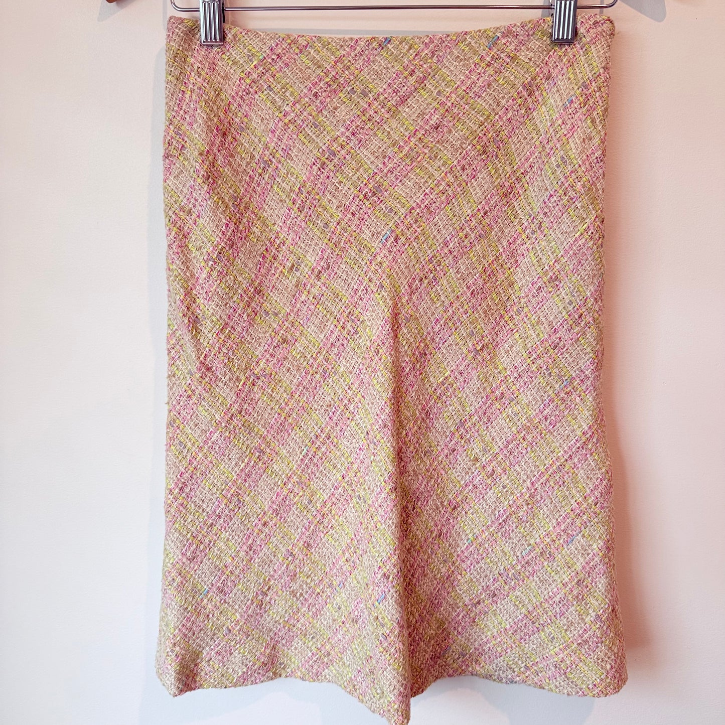 Rena Lange Size 10 Multi-Colour Silk / Wool / Cupro Blend Skirt