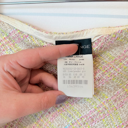 Rena Lange Size 10 Multi-Colour Silk / Wool / Cupro Blend Skirt