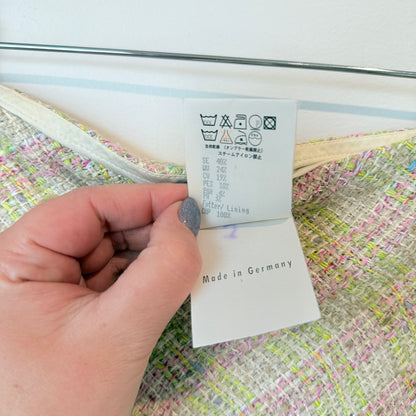 Rena Lange Size 10 Multi-Colour Silk / Wool / Cupro Blend Skirt