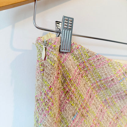 Rena Lange Size 10 Multi-Colour Silk / Wool / Cupro Blend Skirt