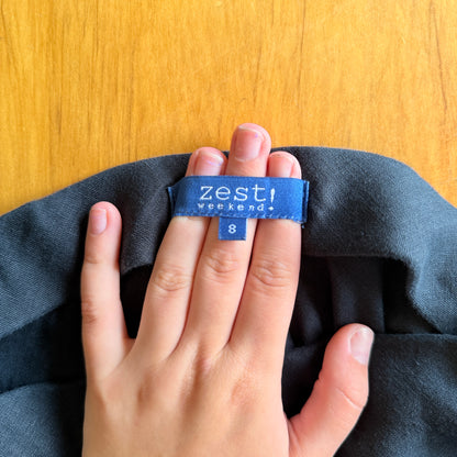 Zest Size 8 Black Wrap Skirt