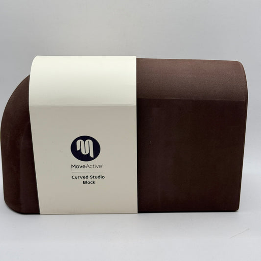 MoveActive Curved Studio Block – Yoga Support Prop (11cm x 27cm x 8.5cm)