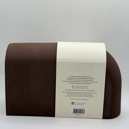 MoveActive Curved Studio Block – Yoga Support Prop (11cm x 27cm x 8.5cm)