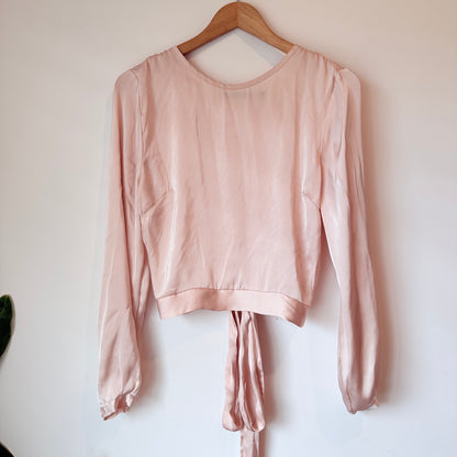 Glassons Size 12 Pink Tie Back Top