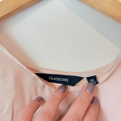 Glassons Size 12 Pink Tie Back Top