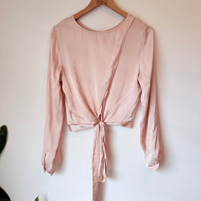 Glassons Size 12 Pink Tie Back Top