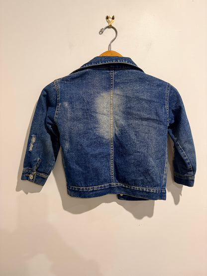 Brand Unknown Kids Distressed Denim Jacket Blue - 110