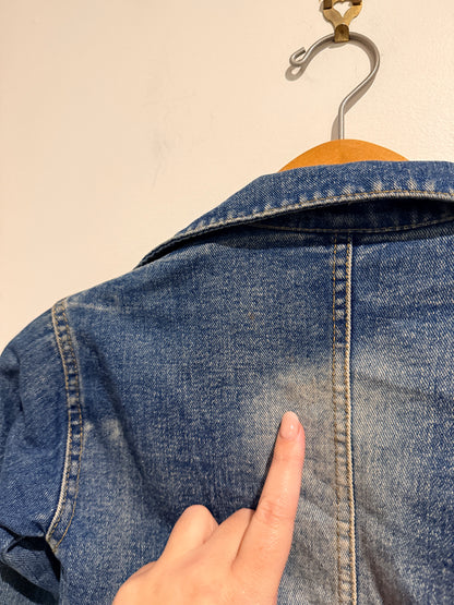 Brand Unknown Kids Distressed Denim Jacket Blue - 110