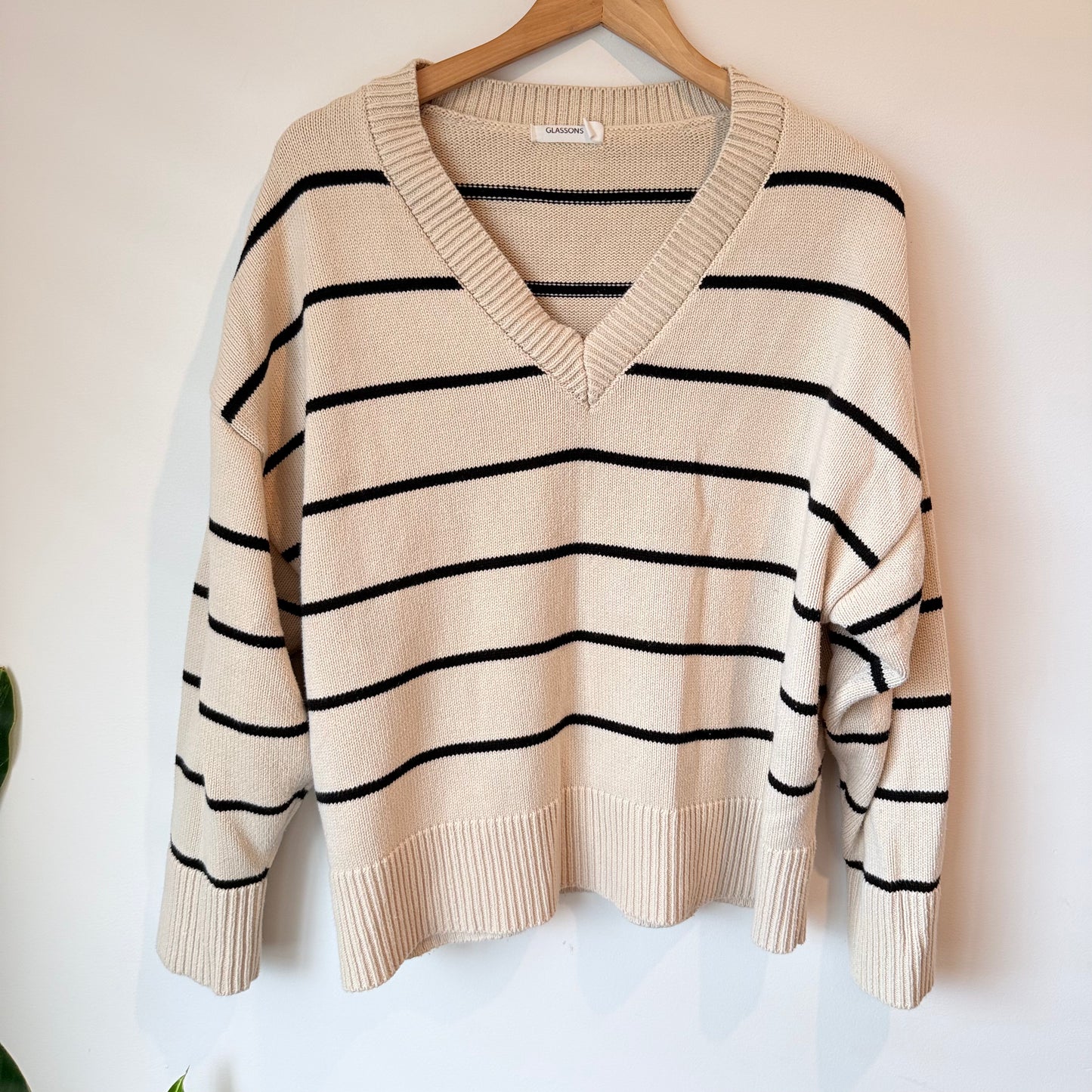 Glassons Size L Knit Stripe Jumper