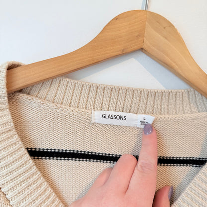 Glassons Size L Knit Stripe Jumper