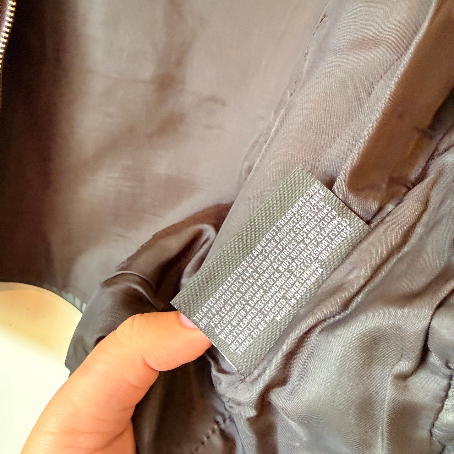 Kookai Size 38 Black Scoop-Neck Leather Jacket