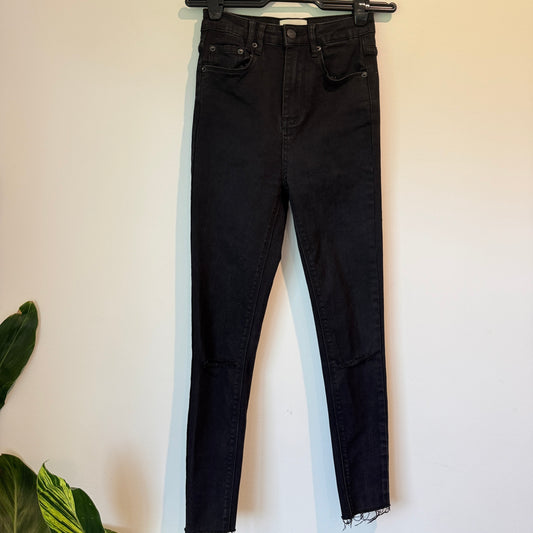 Insight Size 58cm Waist Black High-Waisted Skinny Jeans