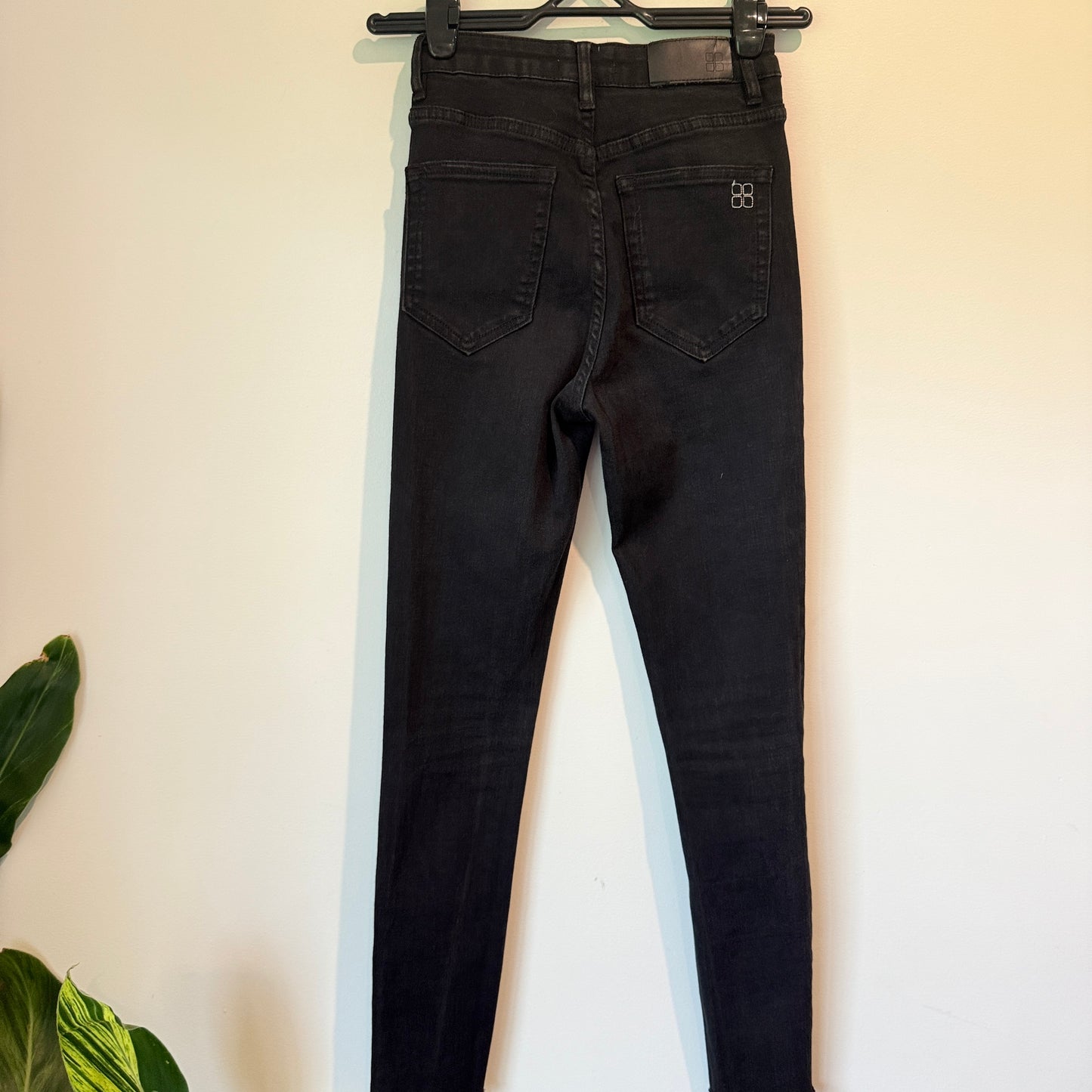 Insight Size 58cm Waist Black High-Waisted Skinny Jeans