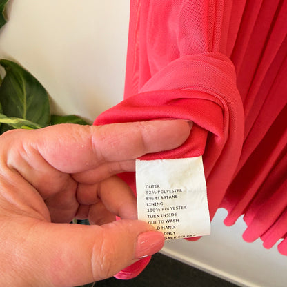 Pagani Size 14 Pink Strapless Chiffon Dress