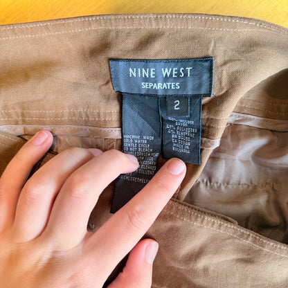 Nine West Size 2 (76cm Waist) Brown High-Rise Bootcut Pants