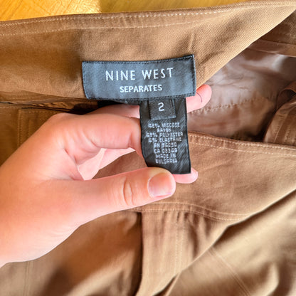 Nine West Size 2 (76cm Waist) Brown High-Rise Bootcut Pants