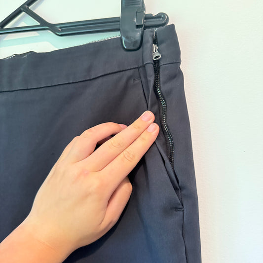 Zara Woman Size 10 Black Wide-Leg Trousers