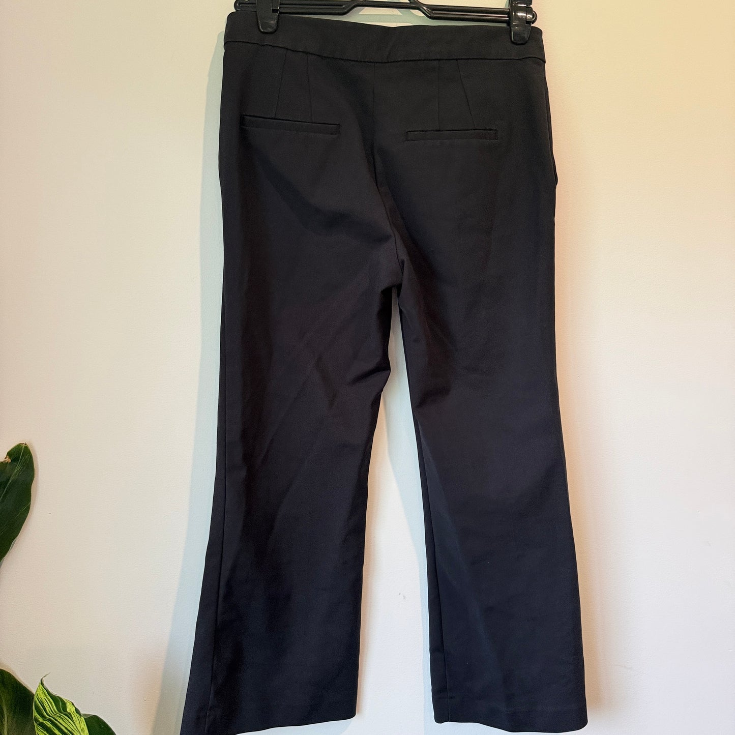 Zara Woman Size 10 Black Wide-Leg Trousers