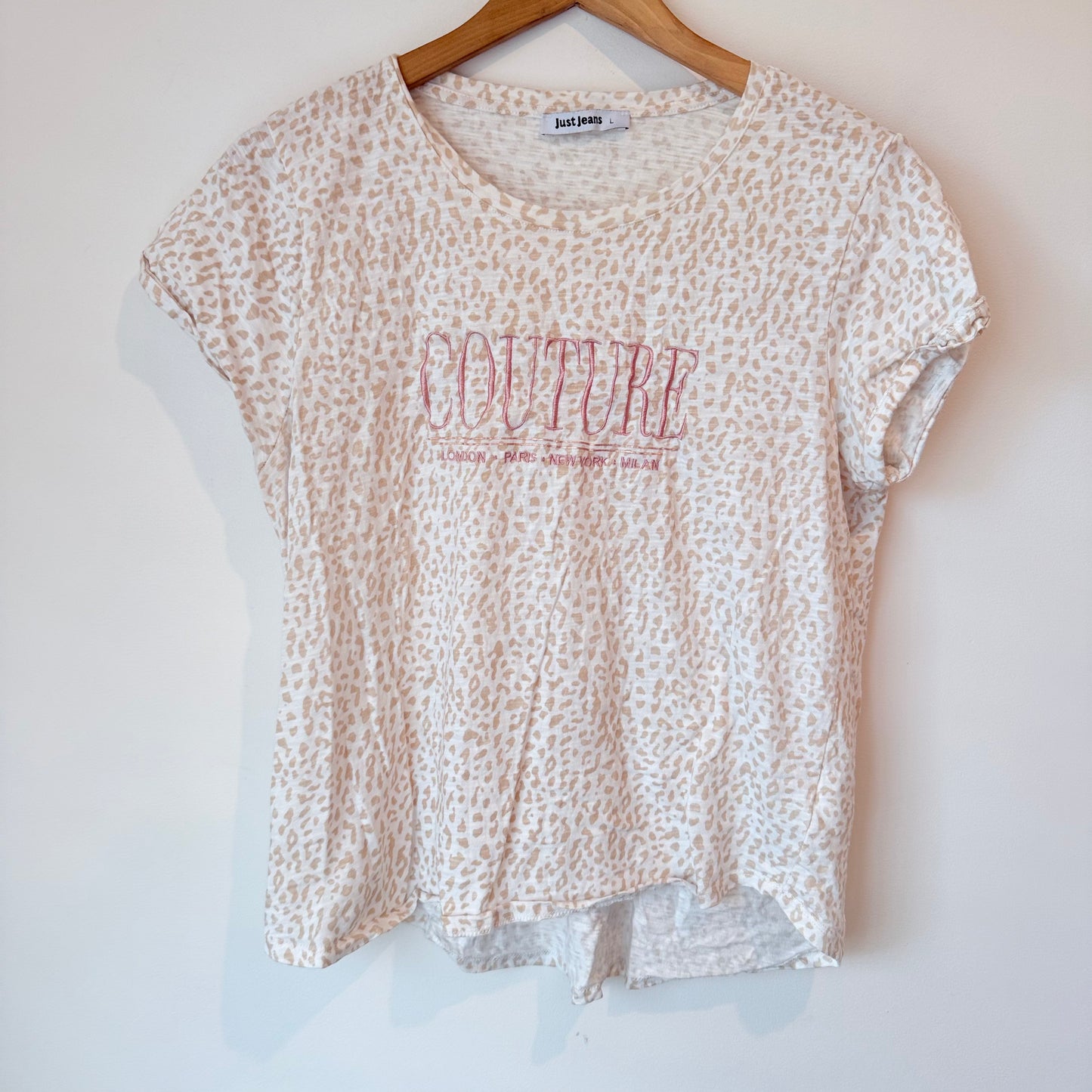 Just Jeans Size L Couture Cotton Tee