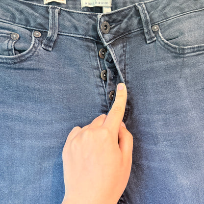 Topman Size 28S Dark Gray Washed Denim Jeans