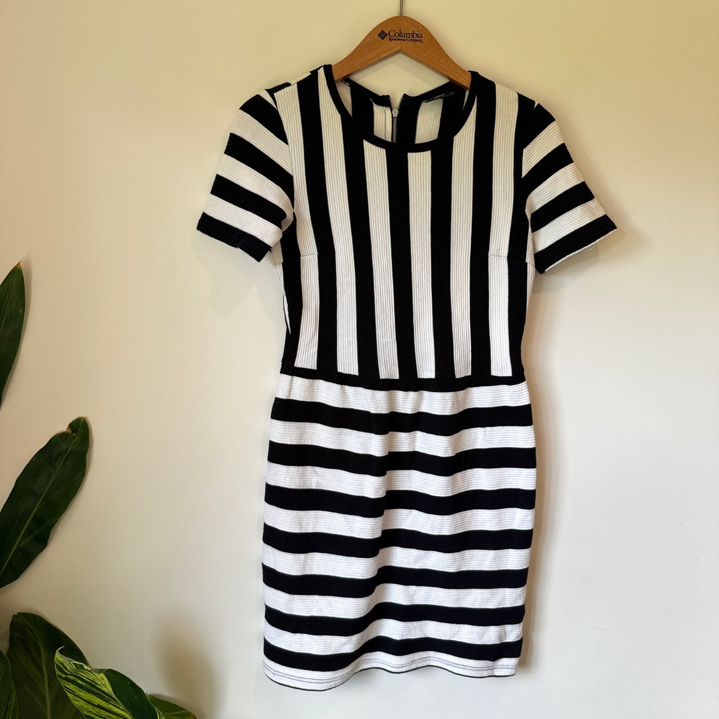 Topshop Size 10 Ribbed Cotton Dress