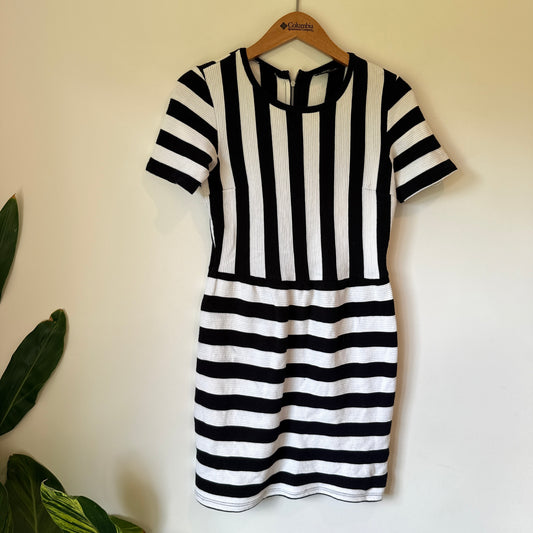 Topshop Size 10 Ribbed Cotton Dress